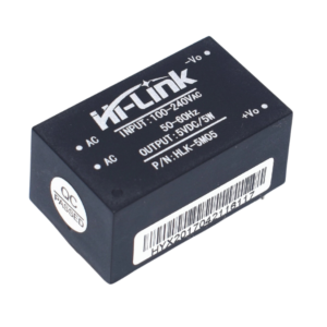 Hi-Link HLK 5M05 Switch Power Supply Module on a plain background showcasing its compact design.