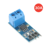 Image of ACS712 30A Range Current Sensor Module, highlighting its compact design and terminal connectors.