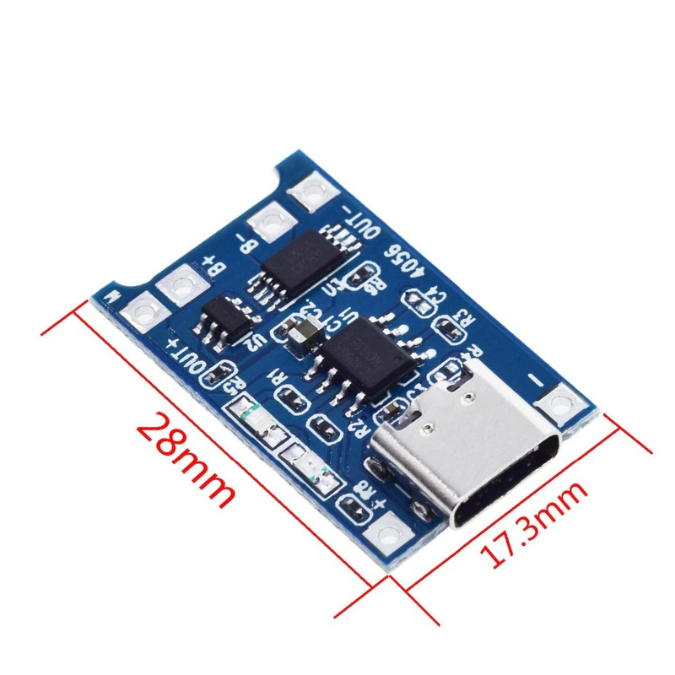 2.TP4056 1A Li-ion Battery Charging Module – Type C