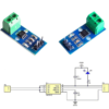 Image of ACS712 30A Range Current Sensor Module, highlighting its compact design and terminal connectors.