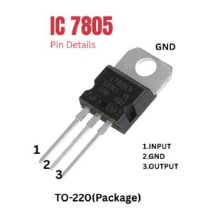 LM7805 5V Positive Voltage Regulator in TO-220 package front view