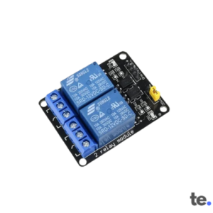 5V Two Channel Relay Module with optocoupler isolation and screw terminals for AC/DC load switching